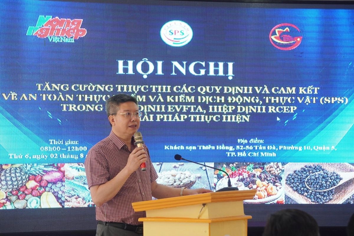 Ông Lê Thanh Hòa - Giám đốc Văn phòng SPS Việt Nam phát biểu tại hội nghị.