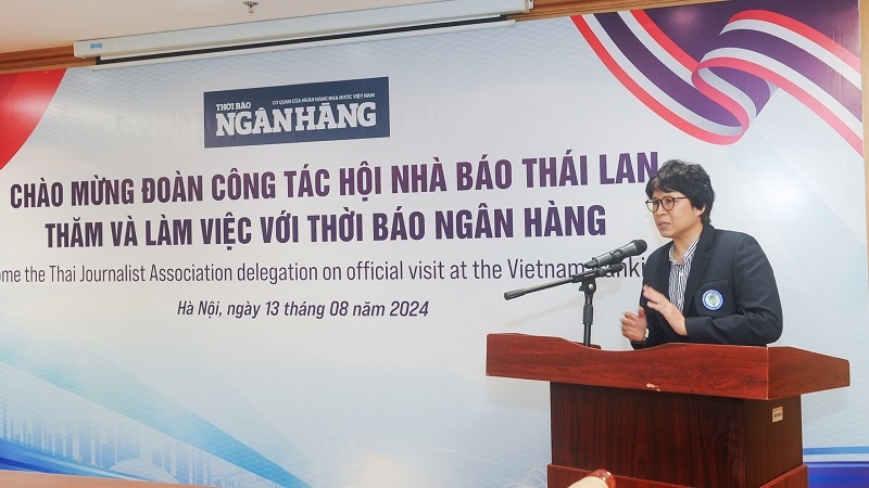 Hội nhà báo Thái Lan thăm và làm việc với Thời báo Ngân hàng