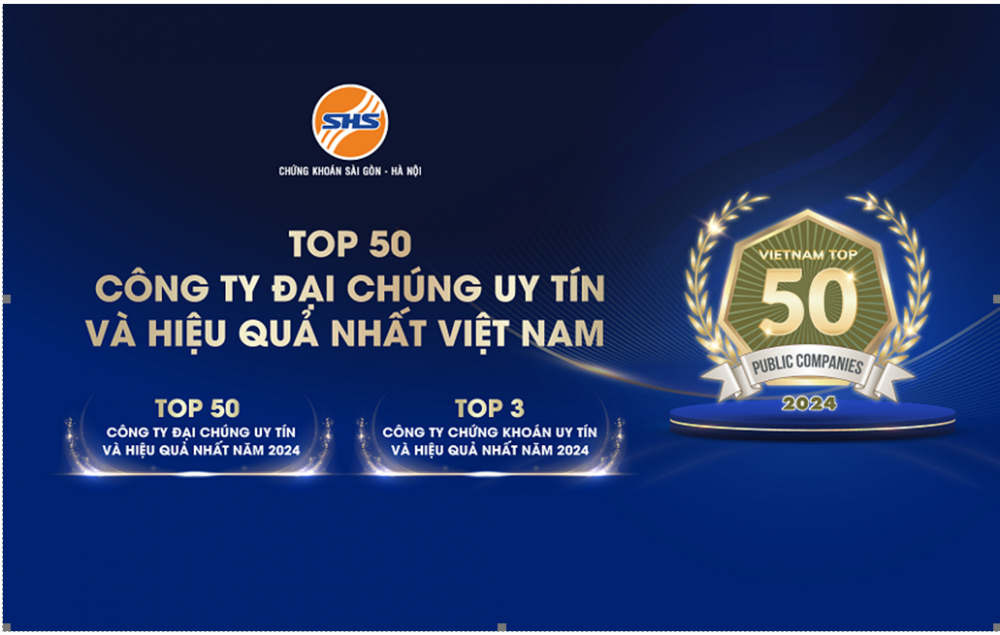 SHS lọt Top 50 Công ty Đại chúng uy tín và hiệu quả