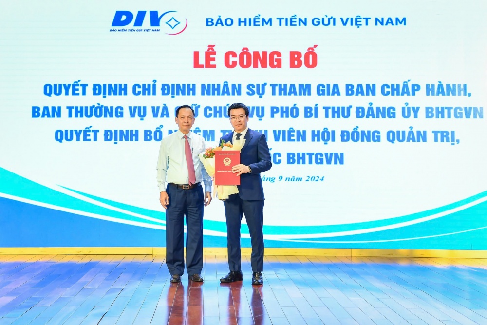 Ông Đặng Duy Cường được bổ nhiệm Tổng Giám đốc Bảo hiểm Tiền gửi Việt Nam