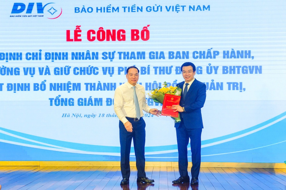 Ông Đặng Duy Cường được bổ nhiệm Tổng Giám đốc Bảo hiểm Tiền gửi Việt Nam