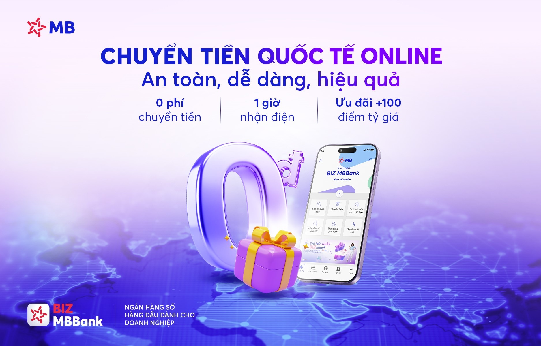 chương trình ưu đãi tặng 100% phí chuyển tiền quốc tế (bao gồm cả điện phí) doanh nghiệp có thể yên tâm thanh toán vừa an toàn, vừa hiệu quả.