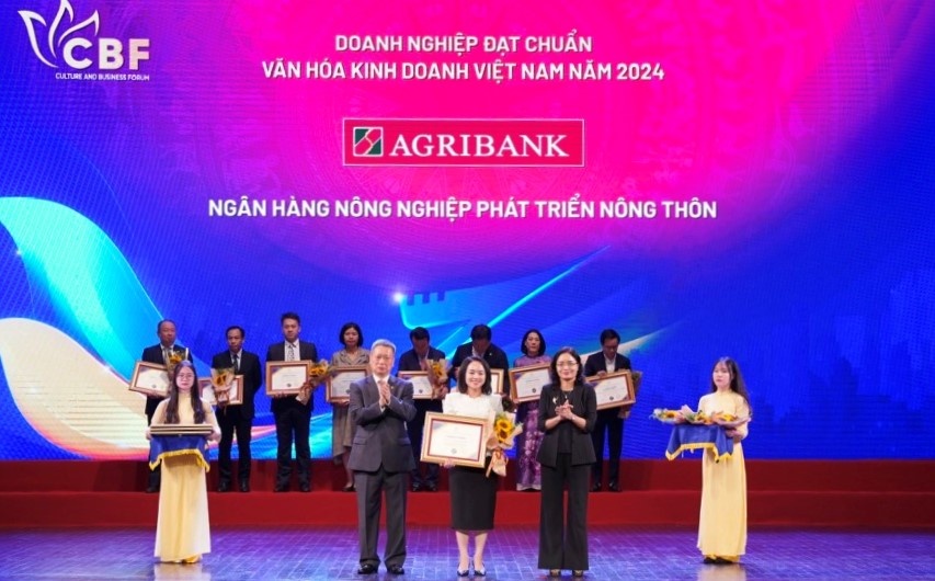 Agribank được vinh danh doanh nghiệp đạt chuẩn Văn hóa kinh doanh Việt Nam năm 2024