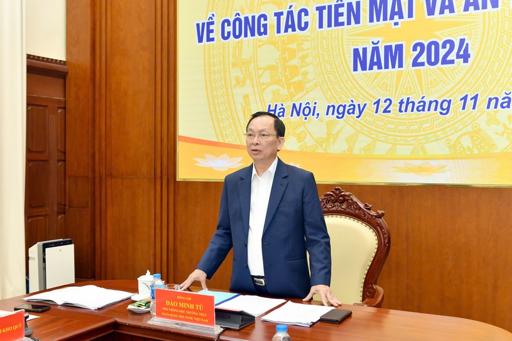 Phó Thống đốc Thường trực NHNN Đào Minh Tú phát biểu chỉ đạo