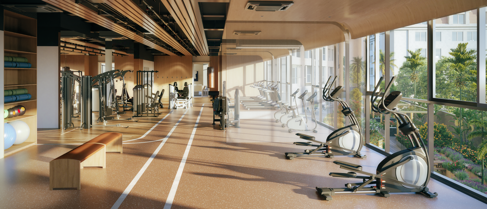 Các tiện ích như phòng gym, yoga, hồ bơi, BBQ… tại Gem Park hoàn toàn miễn phí Các tiện ích như phòng gym, yoga, hồ bơi, BBQ… tại Gem Park hoàn toàn miễn phí