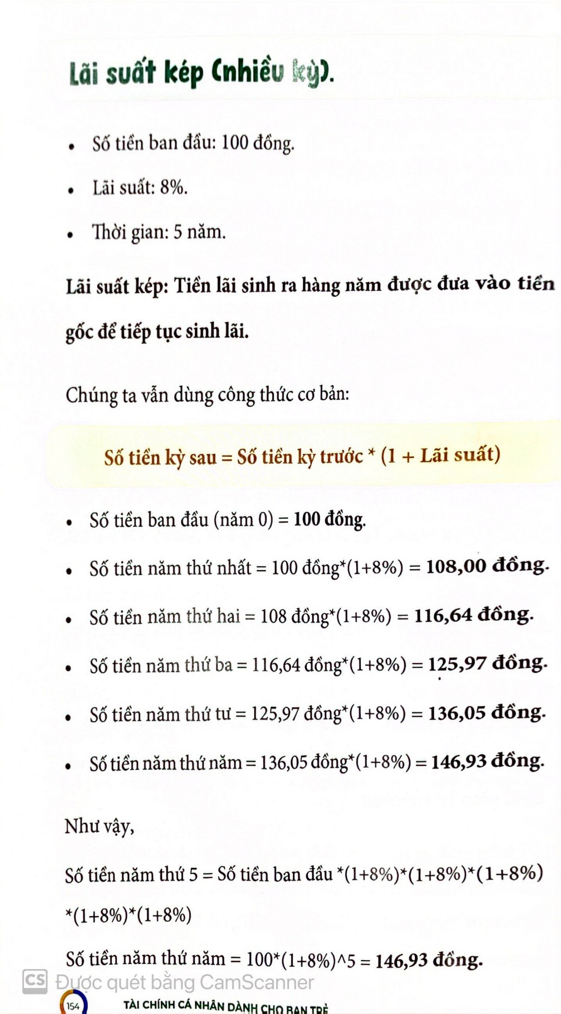 Công thức tính lãi kép