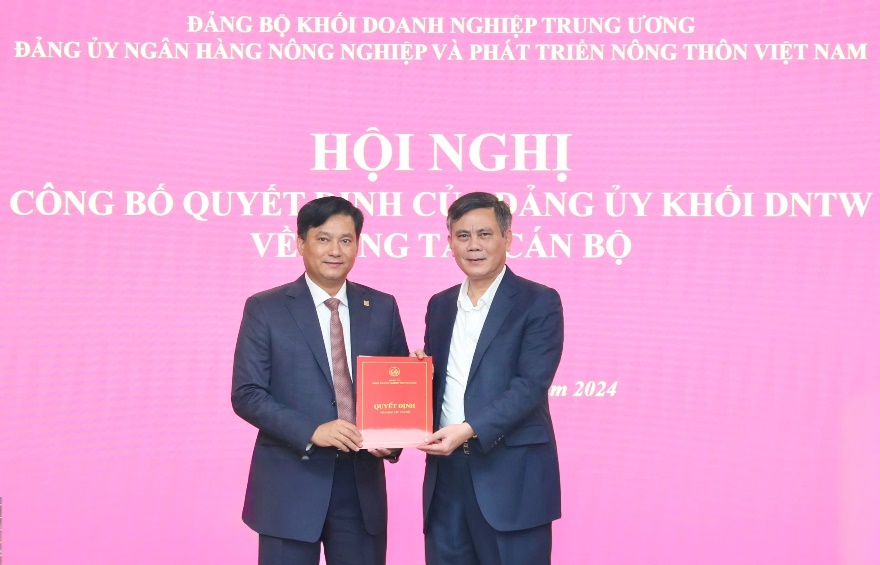 Ông Phạm Toàn Vượng được giao phụ trách Đảng bộ Agribank