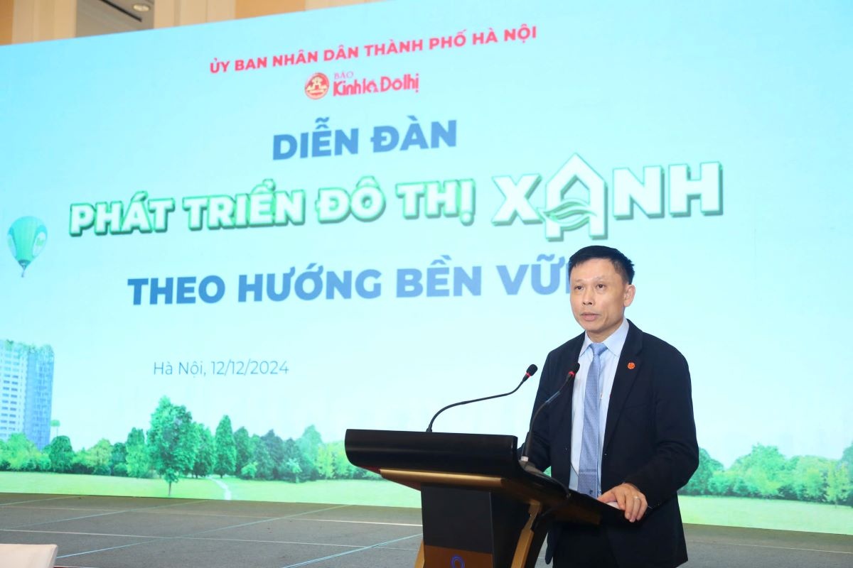  PGS. TS Nguyễn Thành Lợi - Tổng Biên tập Báo Kinh tế & Đô thị phát biểu khai mạc diễn đàn