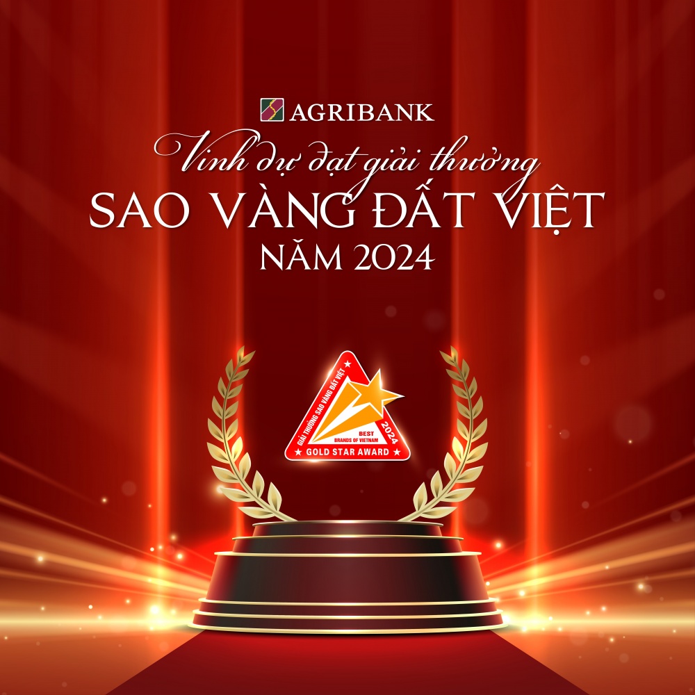 Agribank vinh dự đạt Giải thưởng Sao Vàng đất Việt năm 2024