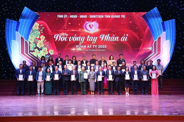 Chương trình “Nối vòng tay nhân ái”-  Xuân Ất Tỵ 2025 tỉnh Quảng Trị nhận được sự ủng hộ của đông đảo các tổ chức và cá nhân