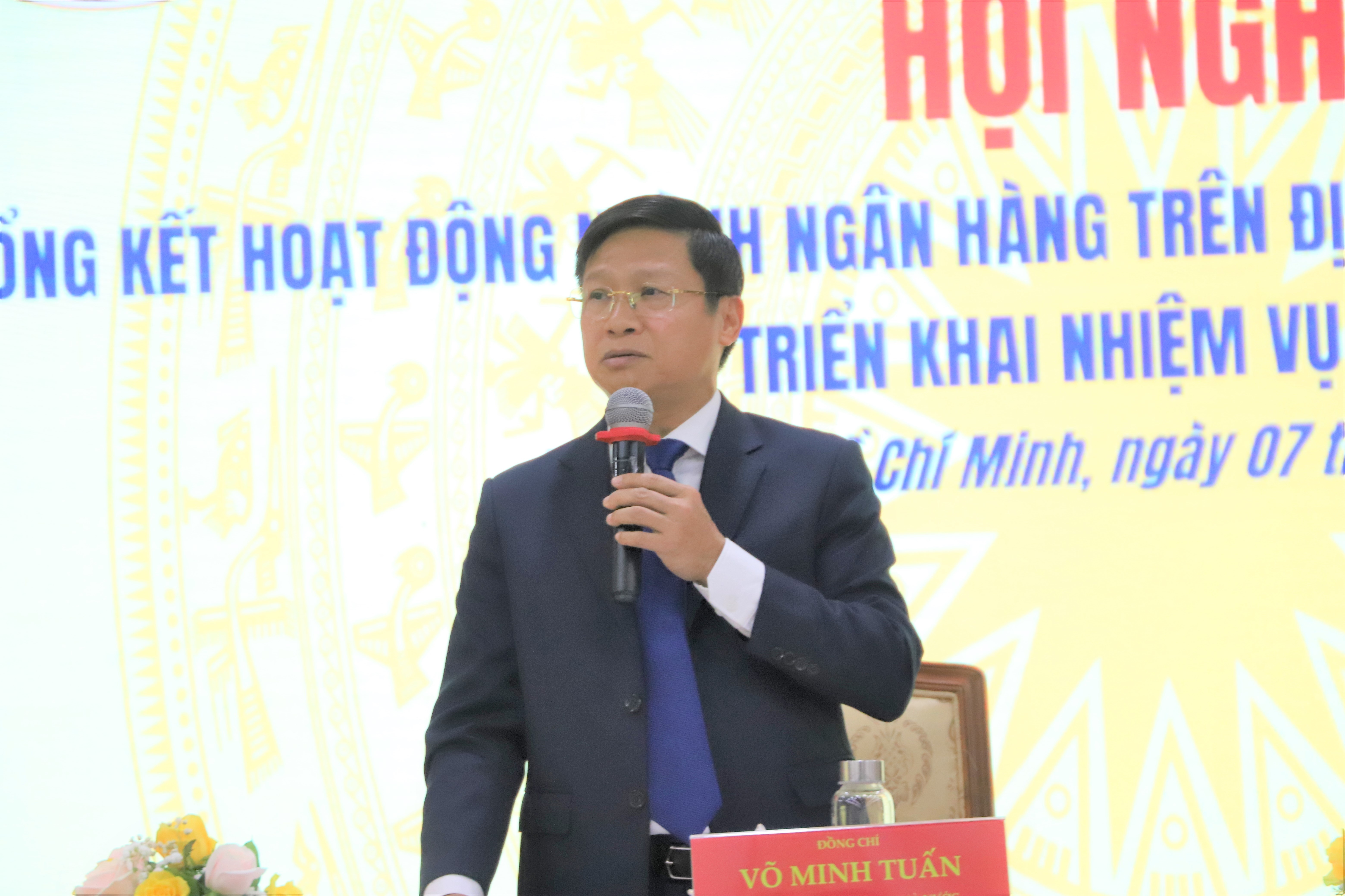 Ông Võ Minh Tuấn – Giám đốc NHNN chi nhánh TP. Hồ Chí Minh nêu bật 6 nhóm nhiệm vụ trọng tâm của ngành Ngân hàng thành phố trong năm 2025