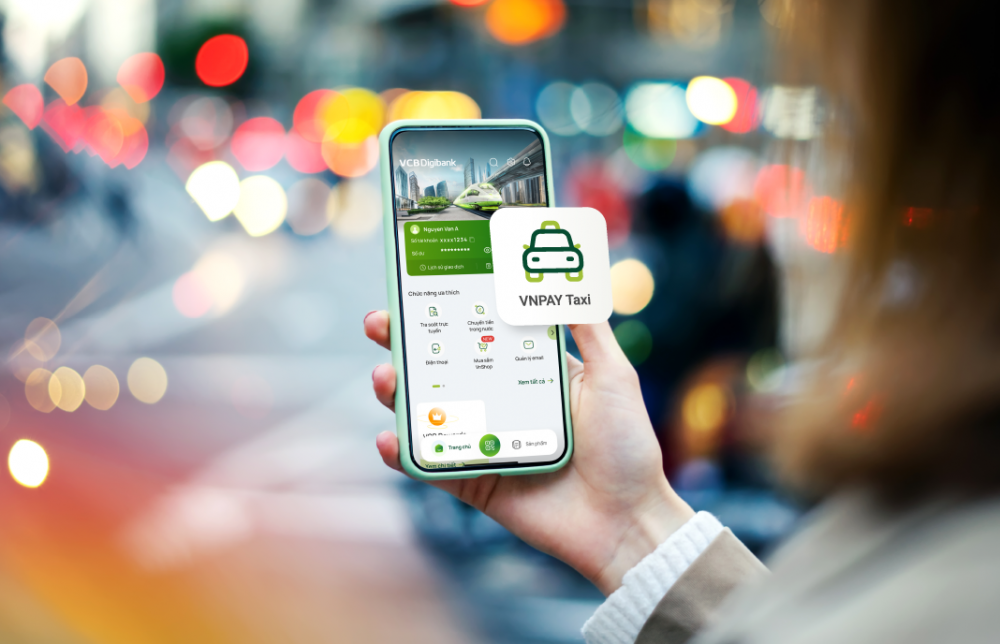 Tính năng VNPAY Taxi trên VCB Digibank