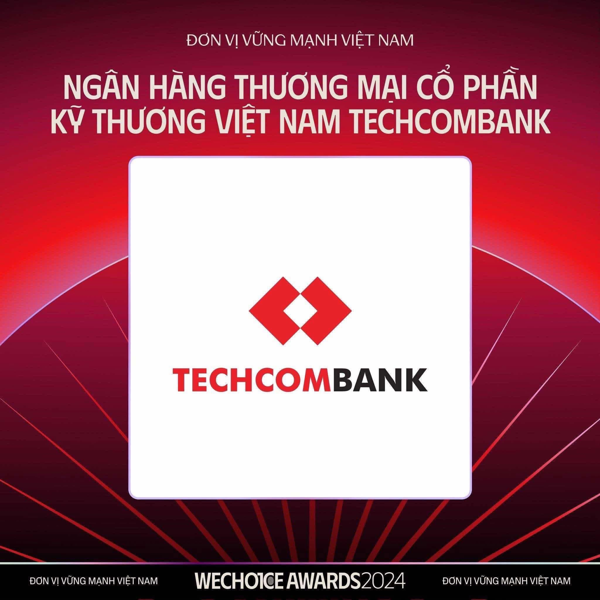 Techcombank được vinh danh tại WeChoice Awards 2024