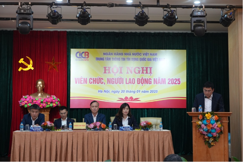 Hội nghị viên chức, người lao động năm 2025 của Trung tâm Thông tin tín dụng quốc gia Việt Nam