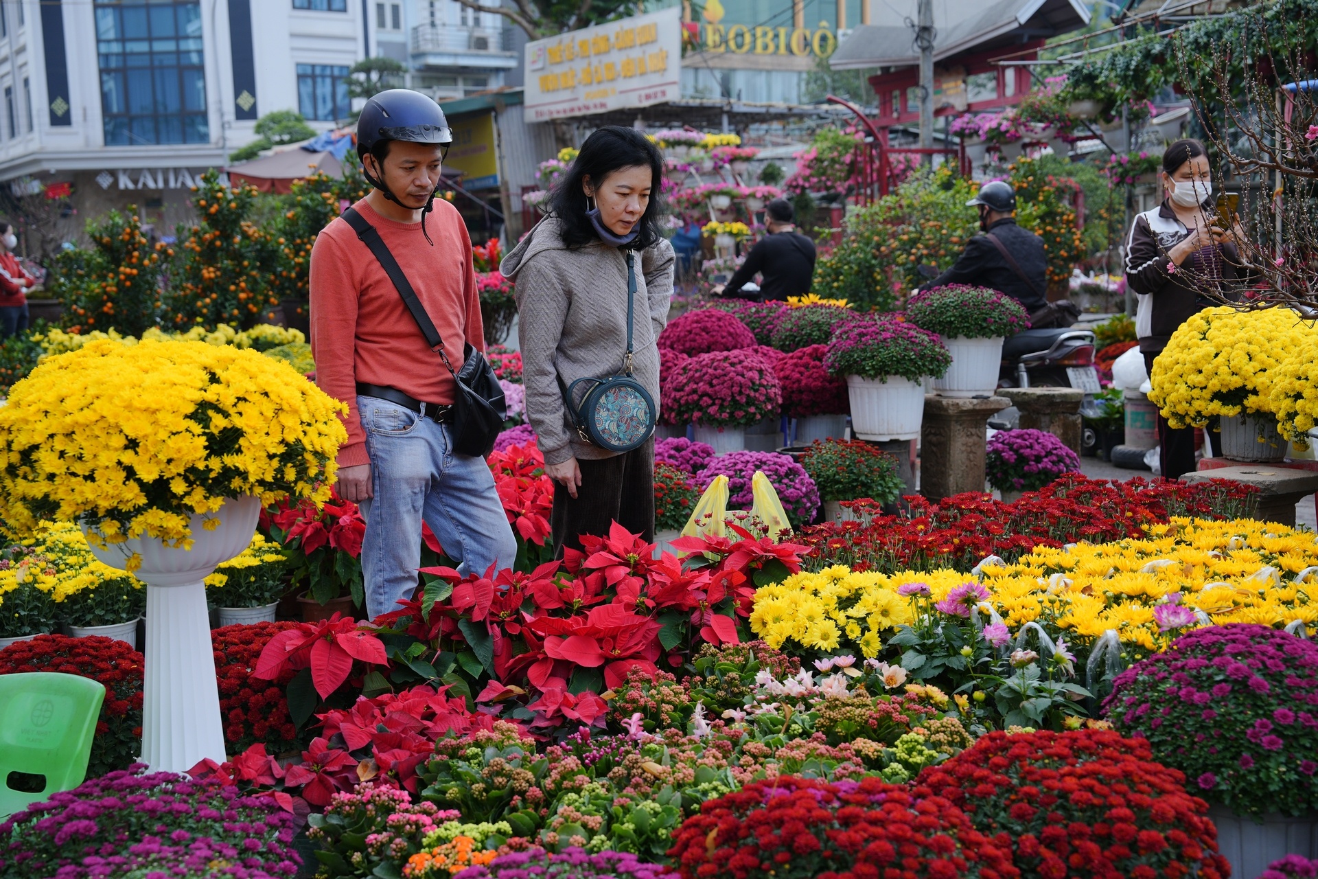 Chợ hoa xuân nhộn nhịp những ngày cận Tết