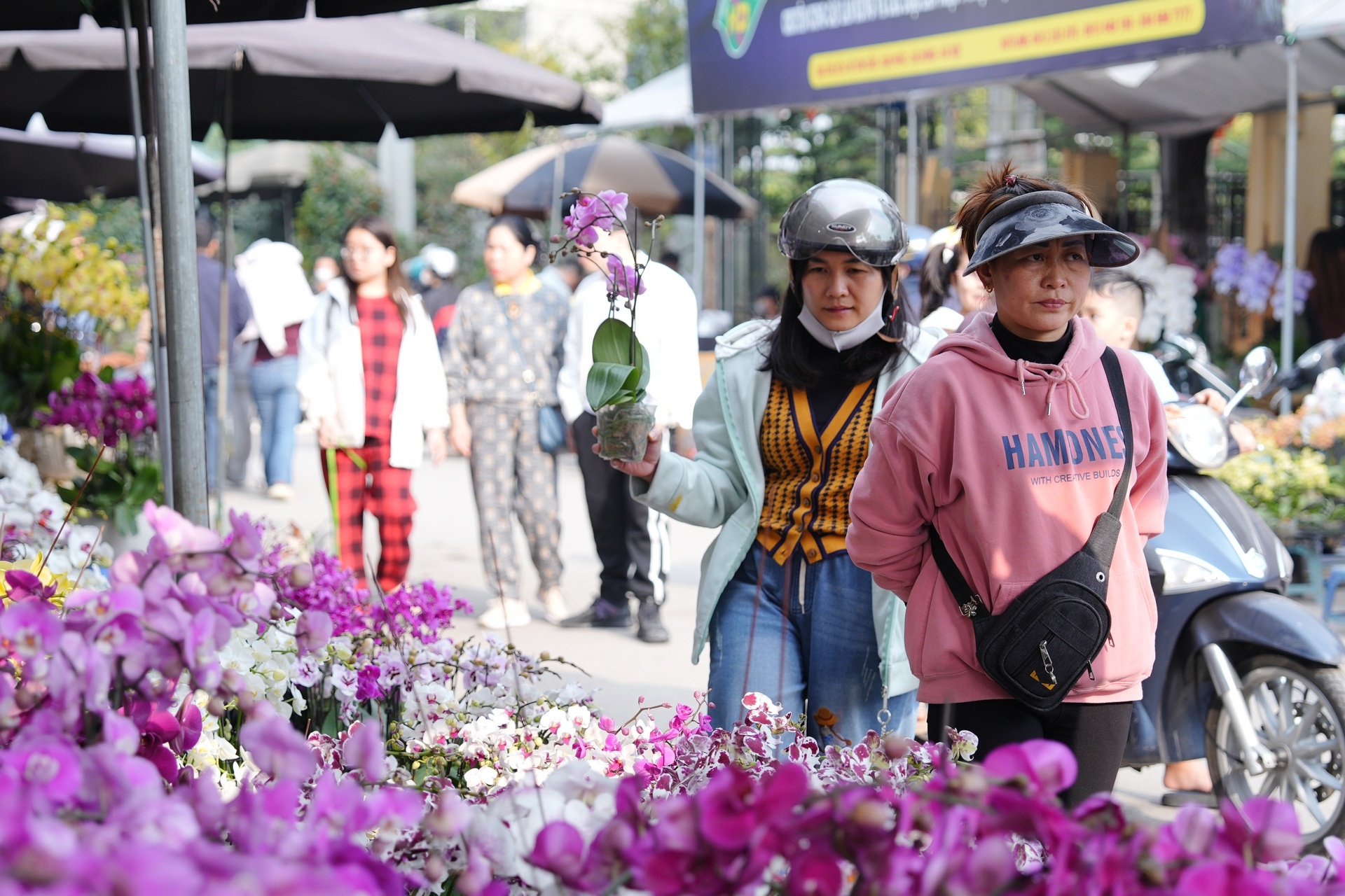 Chợ hoa xuân nhộn nhịp những ngày cận Tết