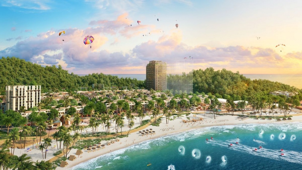 Phối cảnh dự án Thành phố Vịnh trung tâm Xanh Island với bãi tắm trải dài gần 1km Phối cảnh dự án Thành phố Vịnh trung tâm Xanh Island với bãi tắm trải dài gần 1km