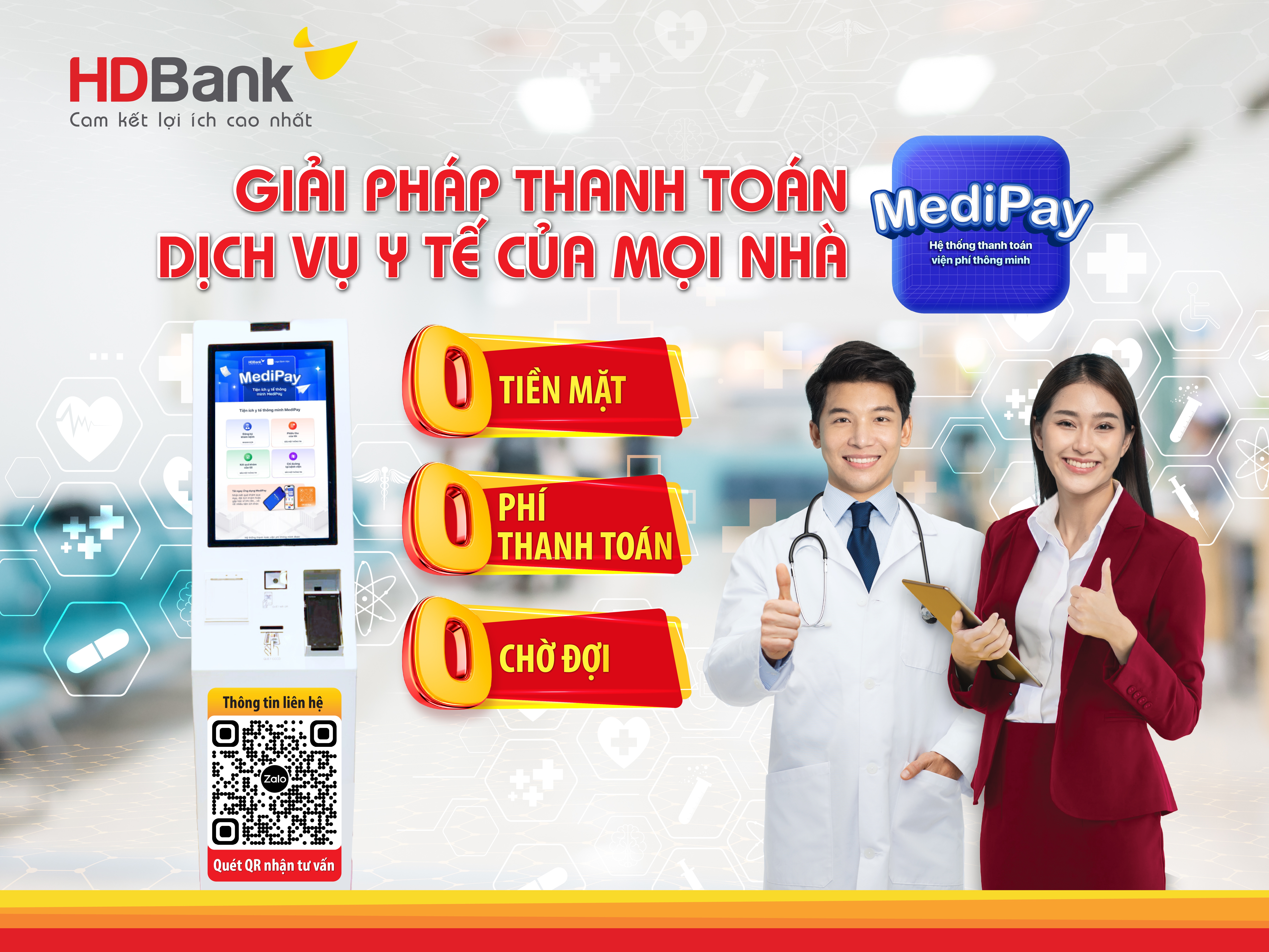 Giảm tải bệnh viện, khám chữa bệnh tiện lợi hơn với Kiosk thông minh HDBank