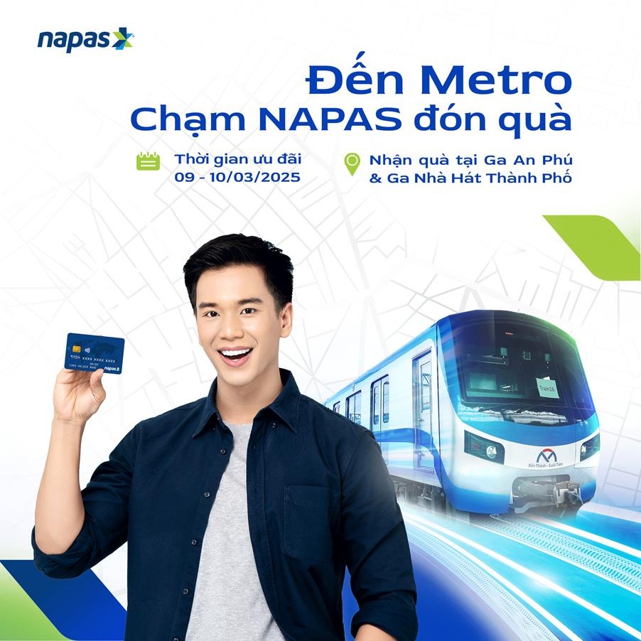 Chủ thẻ NAPAS đi metro 