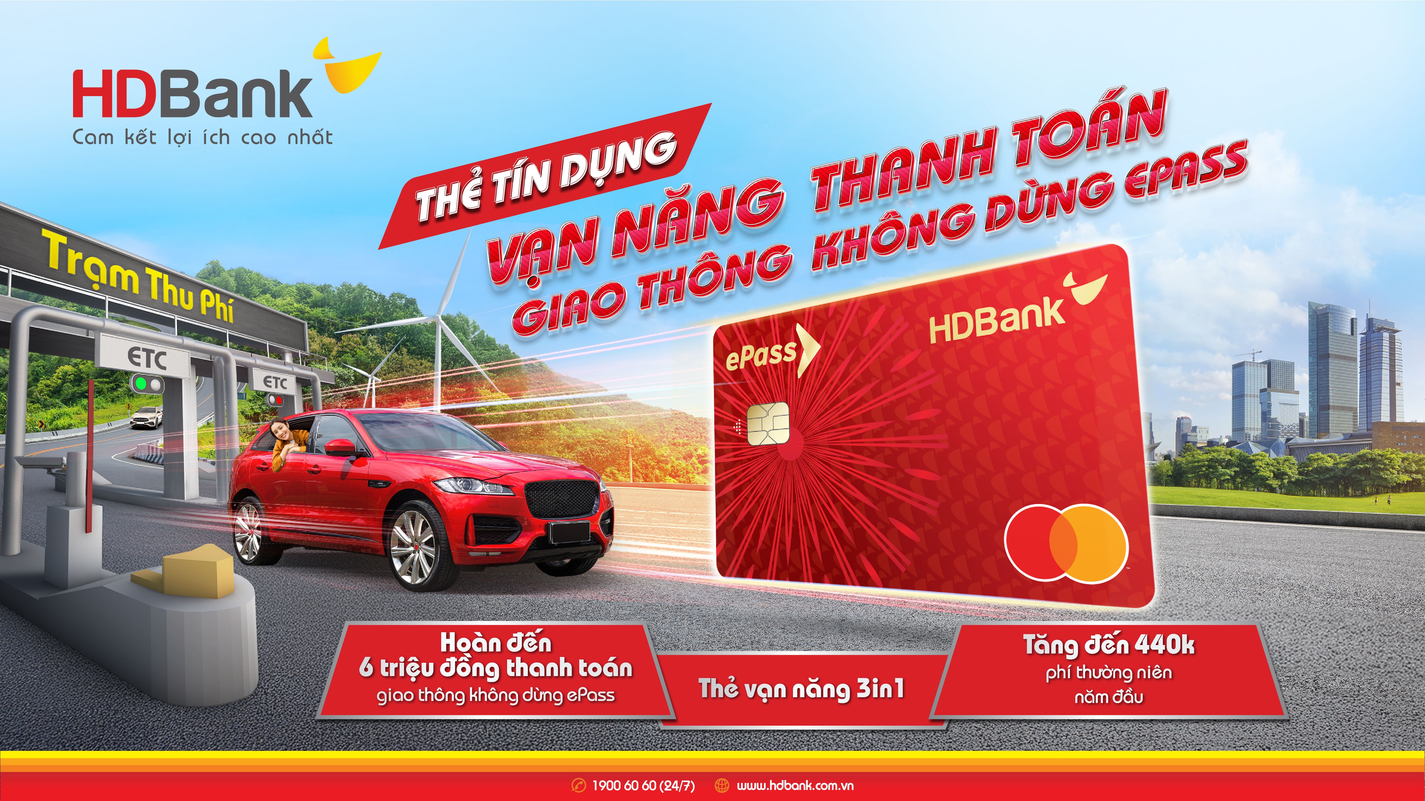 HDBank ePass 3in1 - Trợ thủ đa năng cùng xế yêu trên mọi hành trình