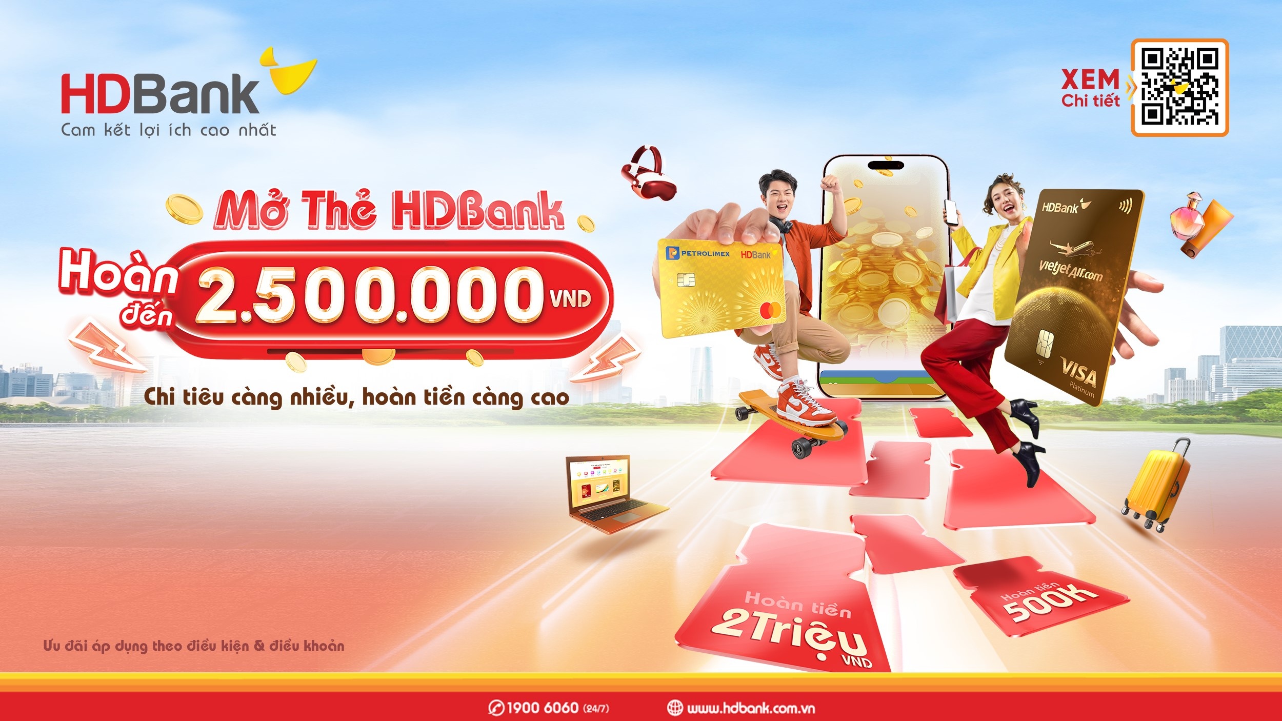 Đón đại lễ 50 năm thống nhất đất nước, HDBank hoàn tiền hơn 5 triệu đồng cho chủ thẻ tín dụng