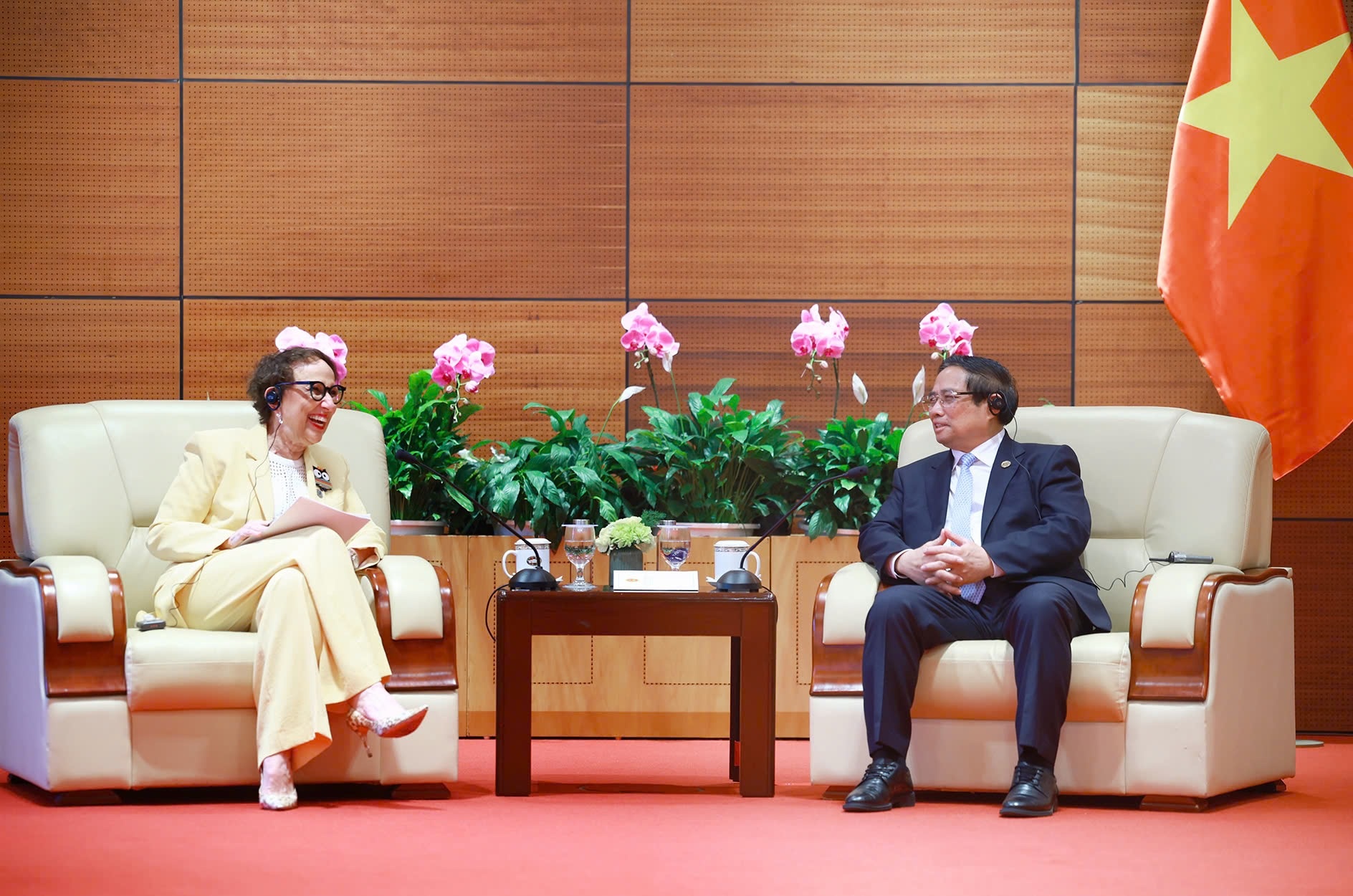 Thủ tướng đánh giá cao quan hệ hợp tác giữa Việt Nam và UNCTAD, bày tỏ tin tưởng hợp tác giữa hai bên sẽ ngày càng tốt đẹp, hiệu quả hơn - Ảnh: VGP/Nhật Bắc