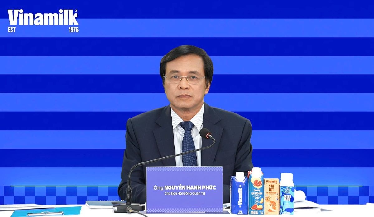 Ông Nguyễn Hạnh Phúc - Chủ tịch HĐQT Vinamilk, phát biểu tại đại hội Ông Nguyễn Hạnh Phúc - Chủ tịch HĐQT Vinamilk, phát biểu tại đại hội