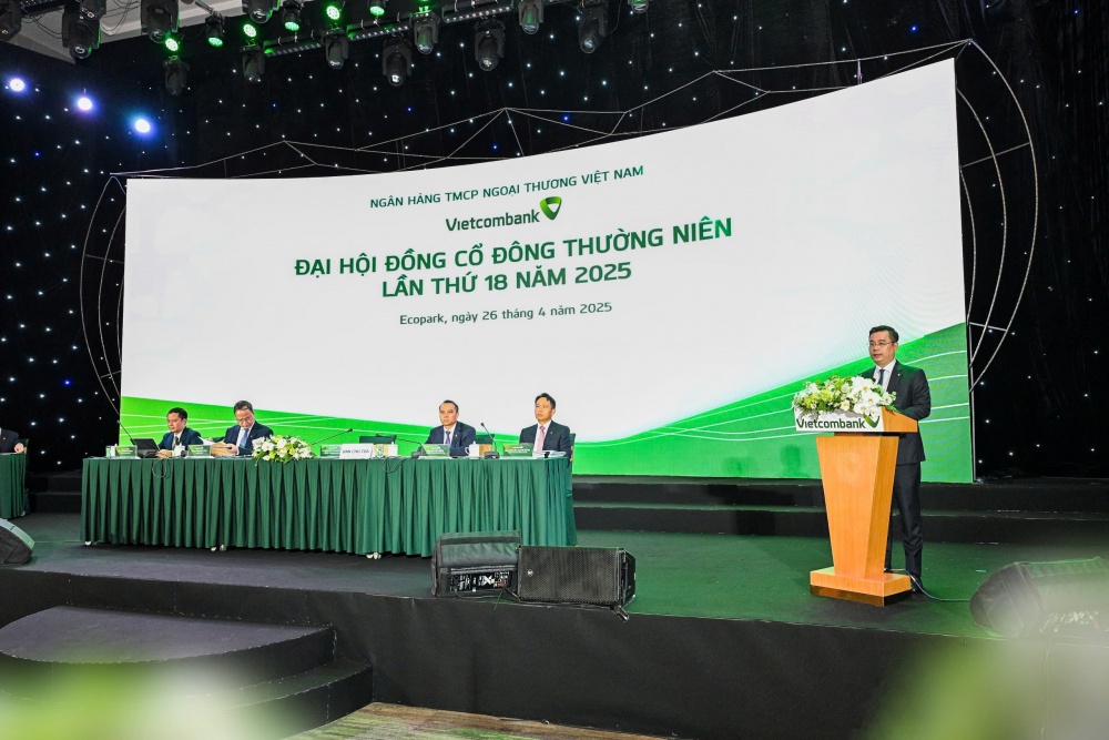 Ông Nguyễn Thanh Tùng - Chủ tịch HĐQT Vietcombank phát biểu khai mạc Đại hội Ông Nguyễn Thanh Tùng - Chủ tịch HĐQT Vietcombank phát biểu khai mạc Đại hội