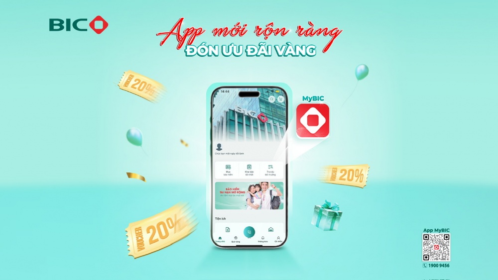 BIC tặng voucher giảm 20% phí bảo hiểm