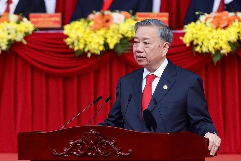 Tổng Bí thư Tô Lâm đọc Diễn văn Kỷ niệm 50 năm Ngày Giải phóng miền Nam, thống nhất đất nước - Ảnh: TTXVN Tổng Bí thư Tô Lâm đọc Diễn văn Kỷ niệm 50 năm Ngày Giải phóng miền Nam, thống nhất đất nước - Ảnh: TTXVN