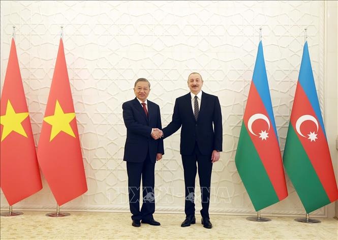 Tổng Bí thư Tô Lâm và Tổng thống Azerbaijan Ilham Aliyev. Ảnh: TTXVN Tổng Bí thư Tô Lâm và Tổng thống Azerbaijan Ilham Aliyev. Ảnh: TTXVN