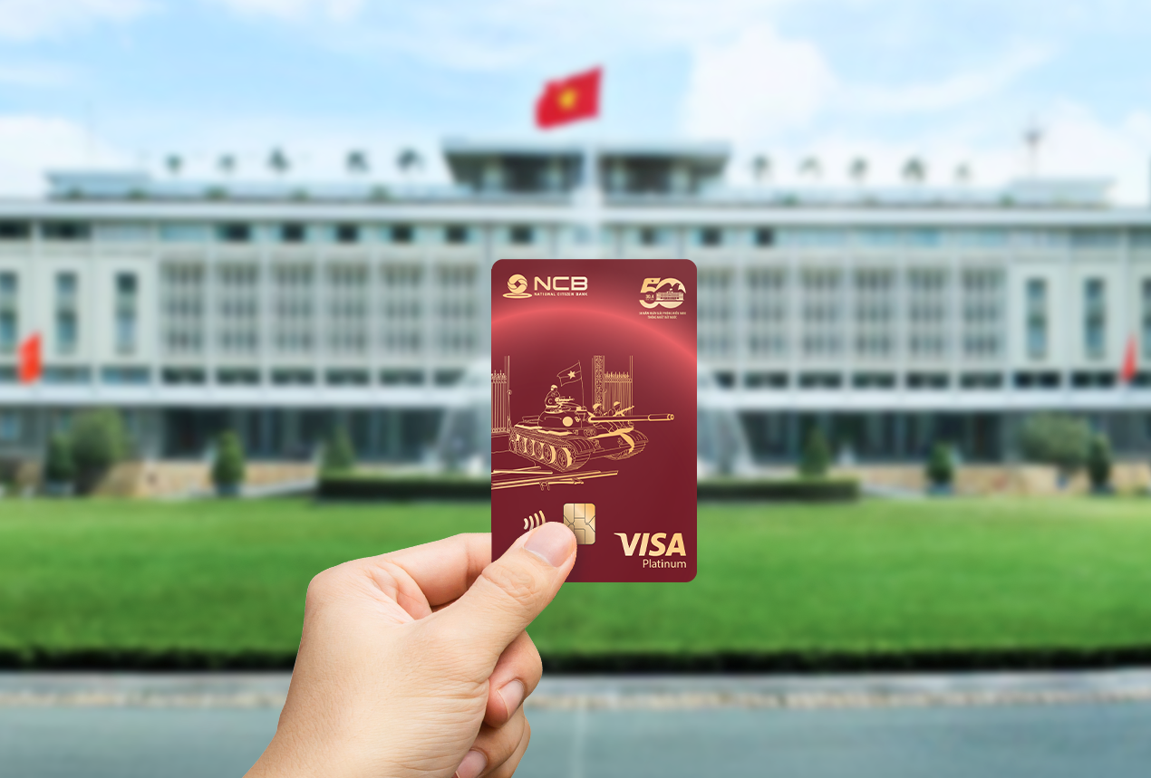 Thẻ NCB Visa Thống Nhất ra đời vào những ngày tháng ý nghĩa nhất của cả nước: chào mừng 50 năm thống nhất đất nước (30/4/1975 - 30/4/2025) Thẻ NCB Visa Thống Nhất ra đời vào những ngày tháng ý nghĩa nhất của cả nước: chào mừng 50 năm thống nhất đất nước (30/4/1975 - 30/4/2025)