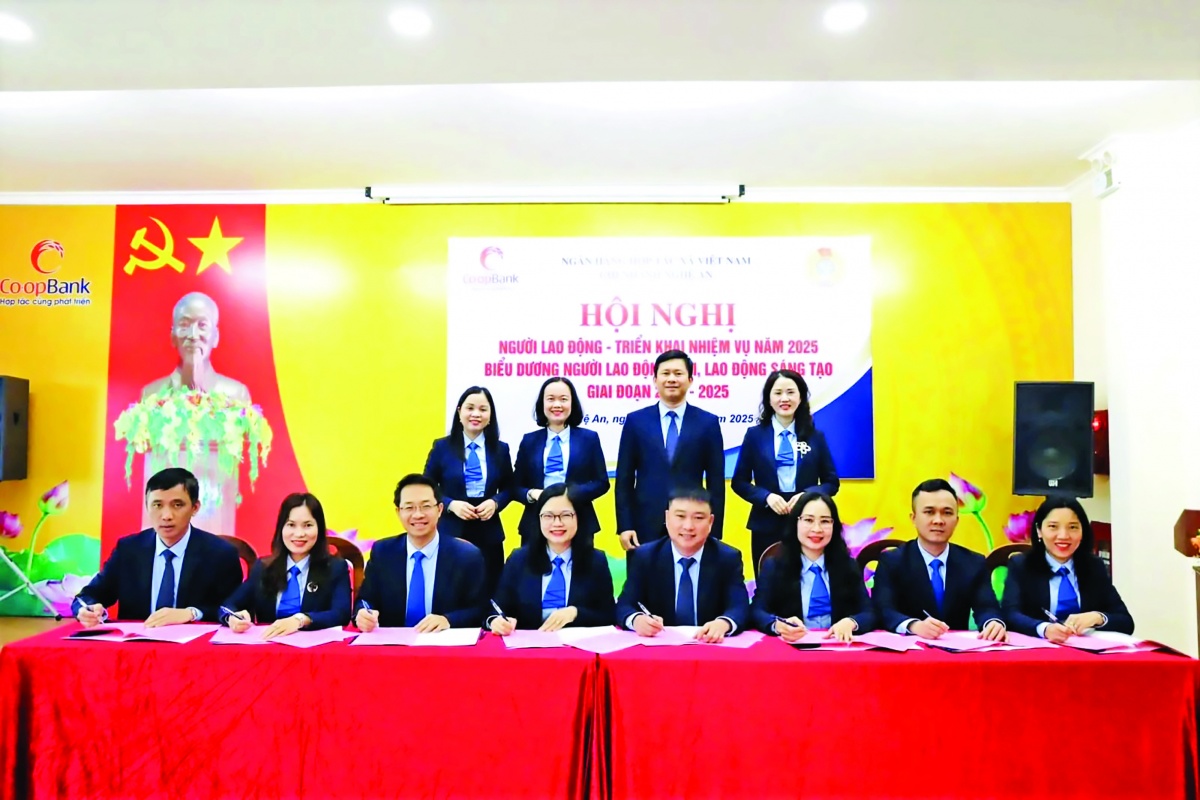 Hội nghị Người lao động - Triển khai nhiệm vụ năm 2025 tại Co-opBank chi nhánh Nghệ An Hội nghị Người lao động - Triển khai nhiệm vụ năm 2025 tại Co-opBank chi nhánh Nghệ An