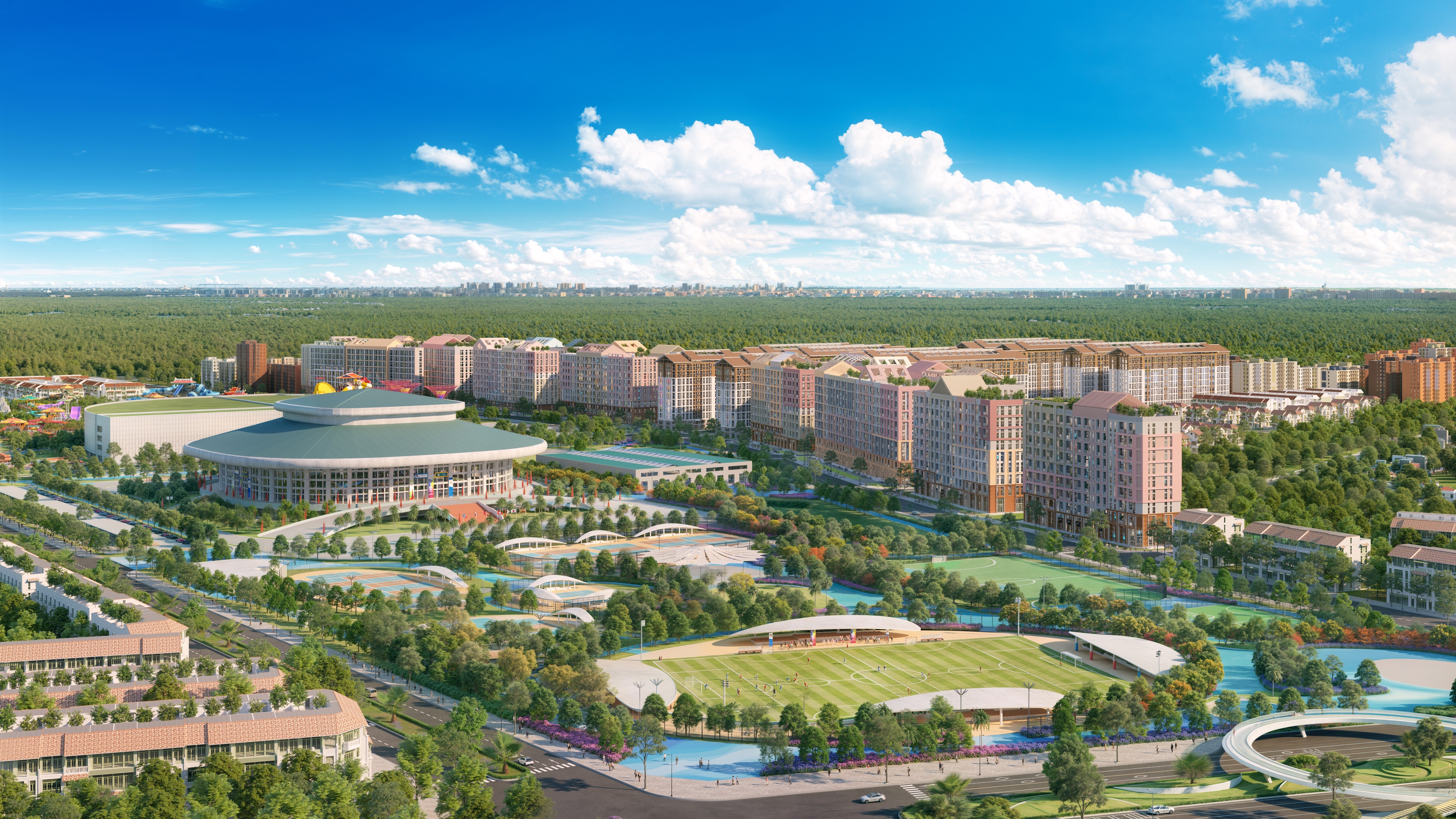 Park Residence nằm giữa 4 đại công viên (Ảnh: Sun Property) Park Residence nằm giữa 4 đại công viên (Ảnh: Sun Property)