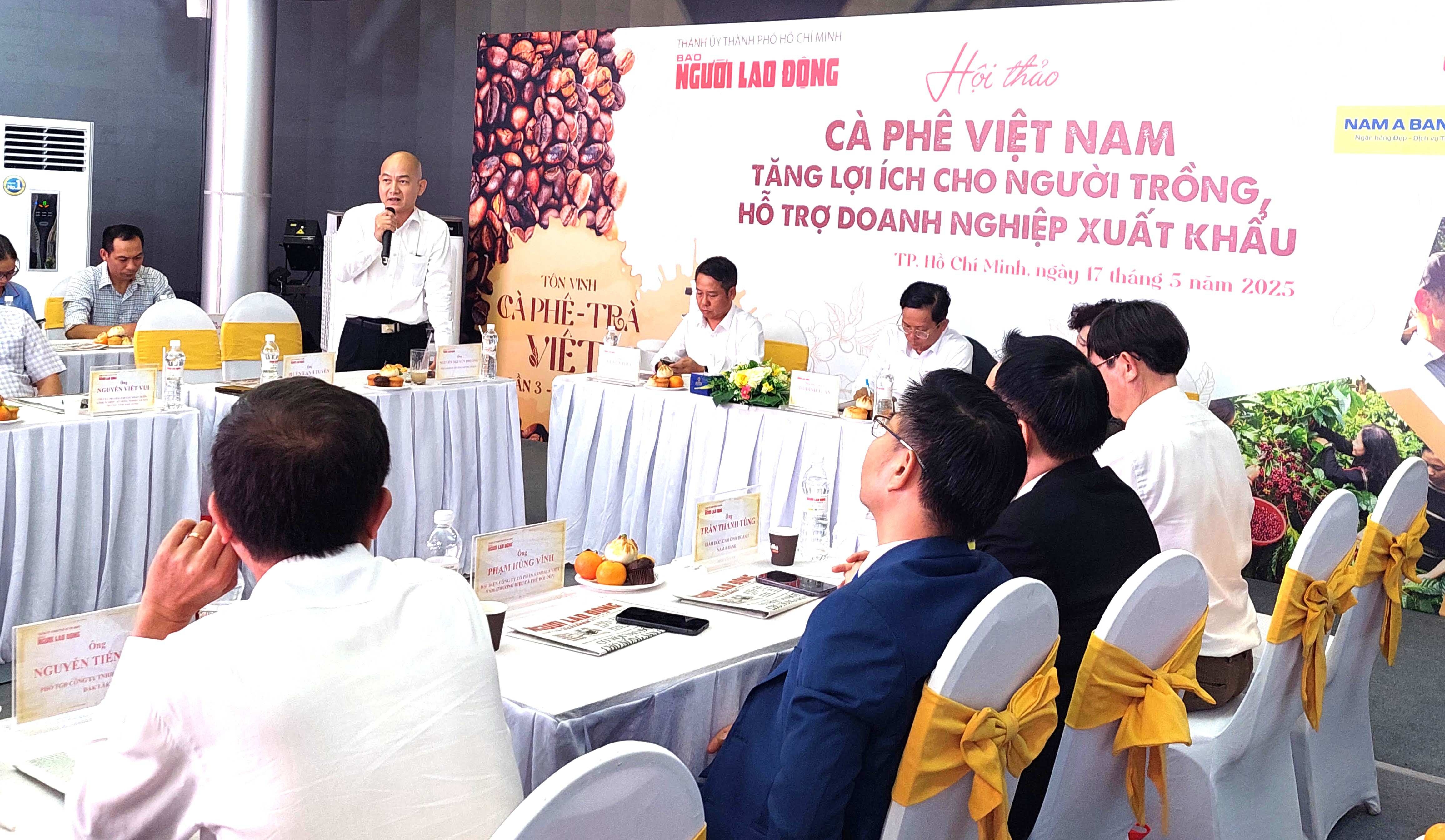 Ông Nguyễn Nguyên Phương, Phó Giám đốc Sở Công thương nêu giải pháp hỗ trợ doanh nghiệp xuất khẩu cà phế