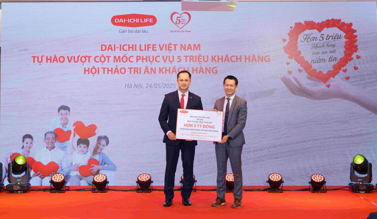 Dai-ichi Life Việt Nam vượt cột mốc phục vụ 5 triệu khách hàng Dai-ichi Life Việt Nam vượt cột mốc phục vụ 5 triệu khách hàng
