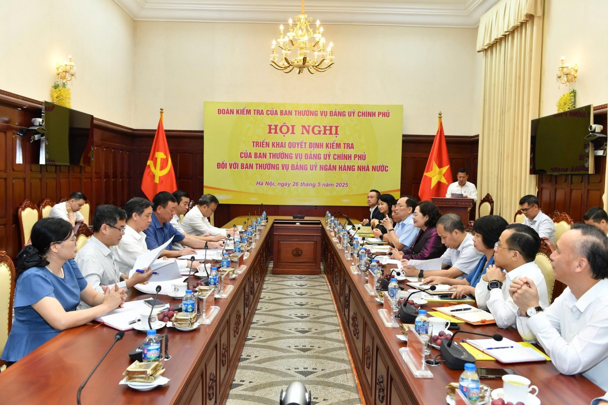 Hội nghị công bố Quyết định kiểm tra của Đoàn Kiểm tra Ban Thường vụ Đảng ủy Chính phủ