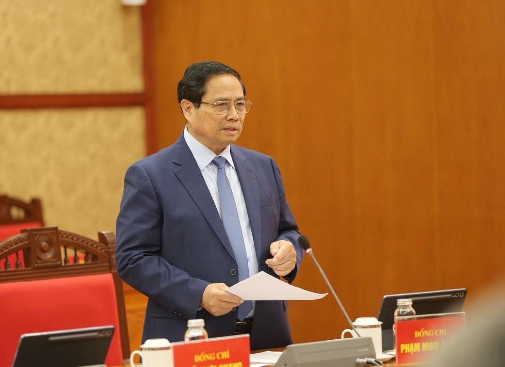 Thủ tướng Phạm Minh Chính phát biểu tại phiên họp - Ảnh: VGP/Nguyễn Hoàng Thủ tướng Phạm Minh Chính phát biểu tại phiên họp - Ảnh: VGP/Nguyễn Hoàng
