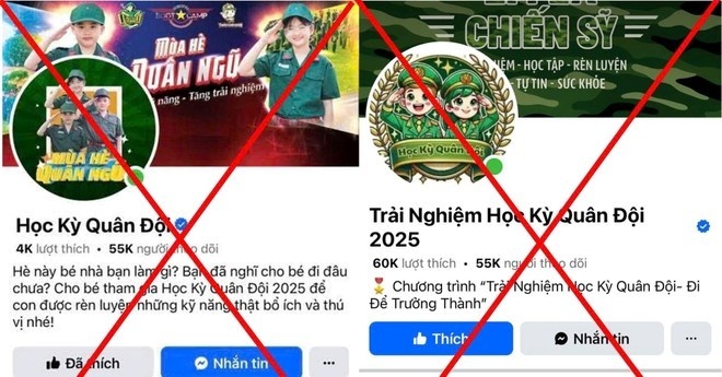 Hình ảnh các fanpage giả mạo Hình ảnh các fanpage giả mạo