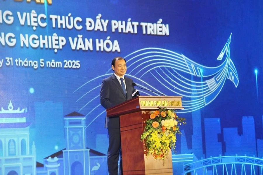 Đồng chí Lê Hải Bình - Ủy viên dự khuyết BCH Trung ương Đảng, Thứ trưởng Thường trực Bộ VHTTDL phát biểu tại Diễn đàn