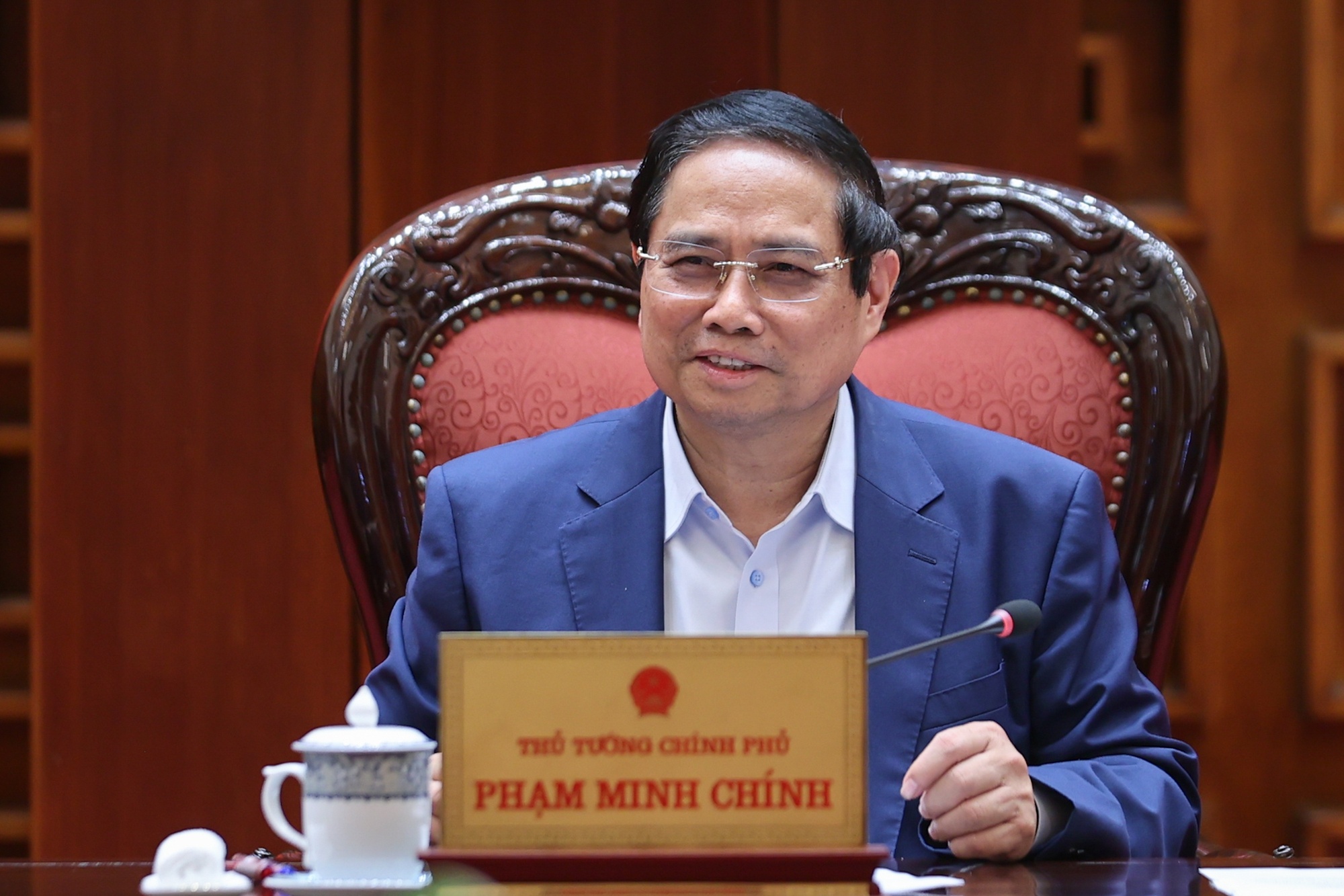Thủ tướng Phạm Minh Chính chủ trì cuộc họp - Ảnh: VGP/Nhật Bắc