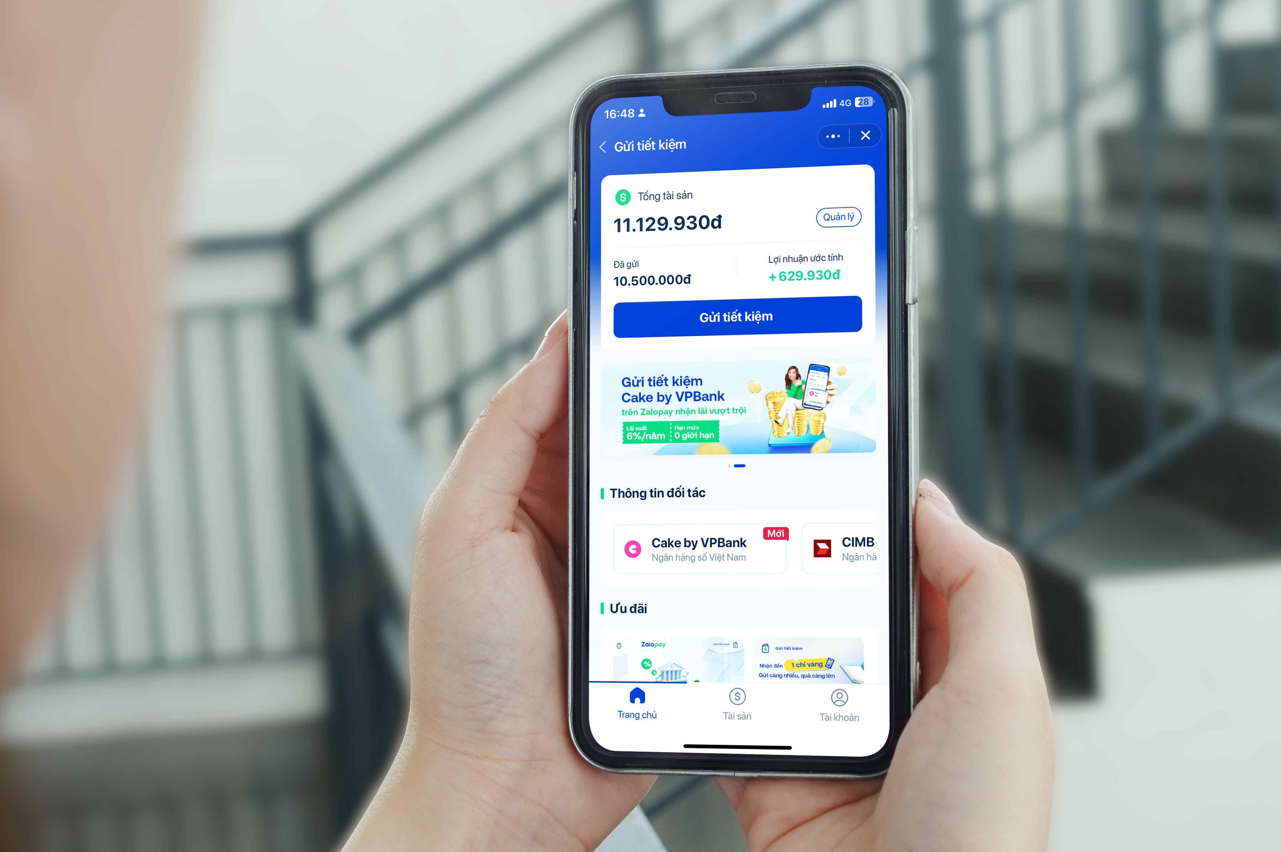 Người dùng có thể mở thẻ ngân hàng, vay tiền, gửi tiết kiệm trên Zalopay