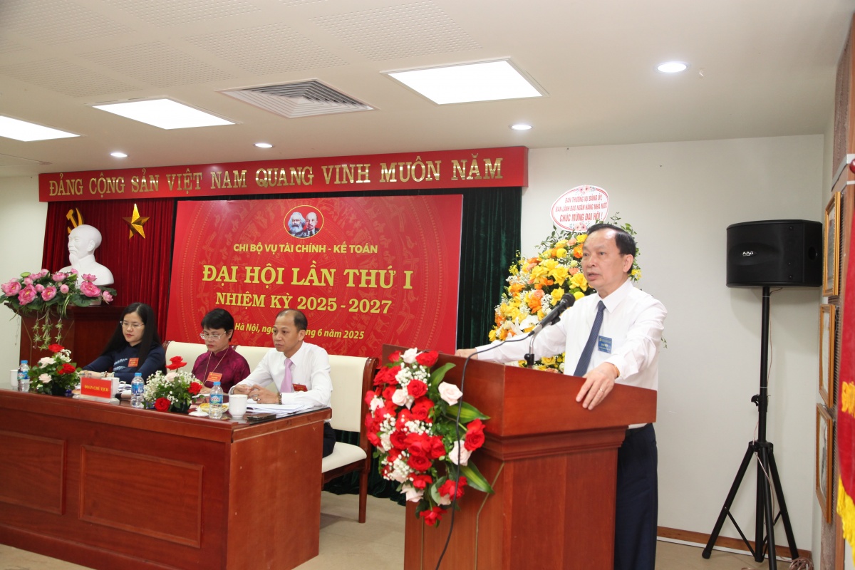 Đại hội Chi bộ Vụ Tài chính - Kế toán lần thứ I nhiệm kỳ 2025-2027 thành công tốt đẹp