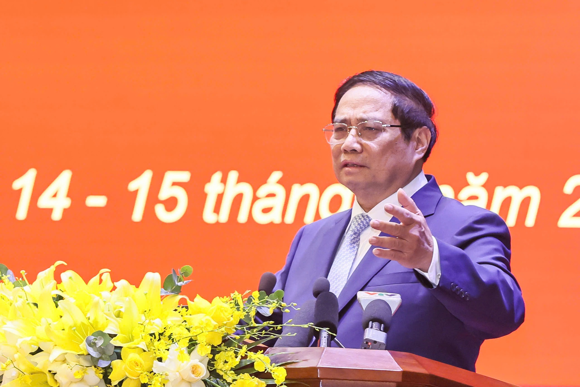 Thủ tướng Phạm Minh Chính phát biểu tại Hội nghị - Ảnh: VGP/Nhật Bắc