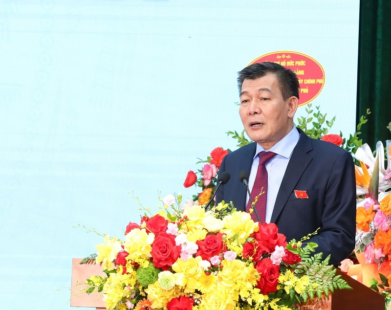 Phó Bí thư Đảng ủy Chính phủ Nguyễn Đức Phong phát biểu chỉ đạo