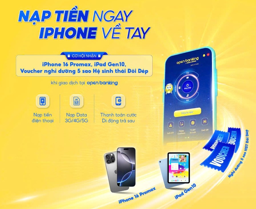 Khách hàng có cơ hội trúng thưởng iPhone 16 cùng nhiều phần quà hấp dẫn khác. Khách hàng có cơ hội trúng thưởng iPhone 16 cùng nhiều phần quà hấp dẫn khác.