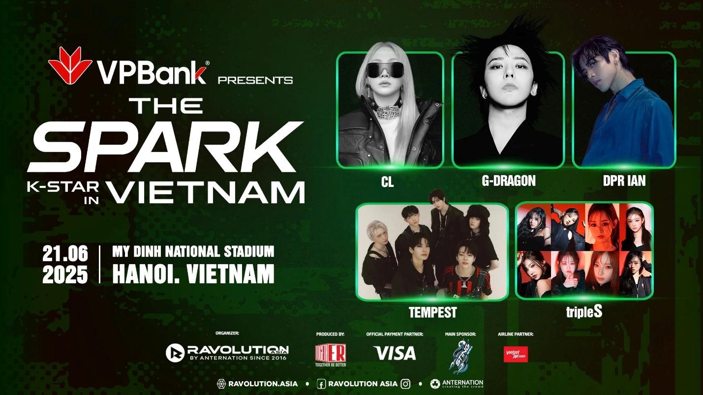 Đại đại nhạc hội K-Star Spark in Vietnam 2025- Presented by VPBank quy tụ những tên tuổi hàng đầu K-pop.