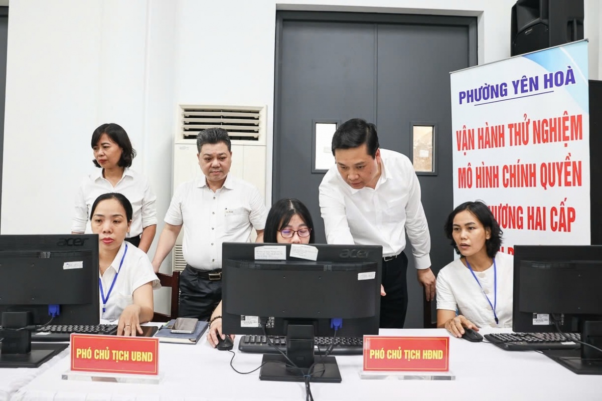 Vận hành thử mô hình chính quyền địa phương hai cấp tại phường Yên Hòa (mới) Vận hành thử mô hình chính quyền địa phương hai cấp tại phường Yên Hòa (mới)