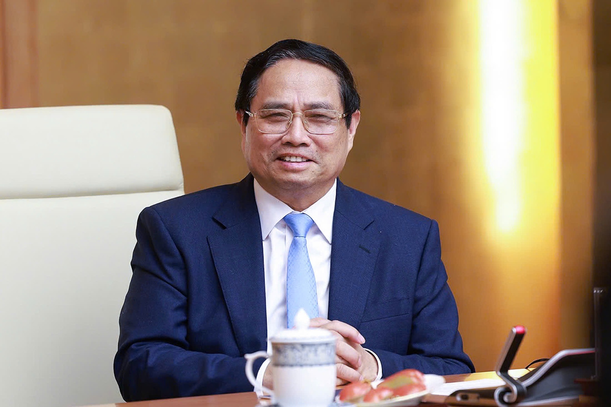 Thủ tướng tiếp, làm việc với đoàn doanh nghiệp của Hội đồng Kinh doanh Hoa Kỳ - ASEAN (USABC) - Ảnh: VGP/Nhật Bắc