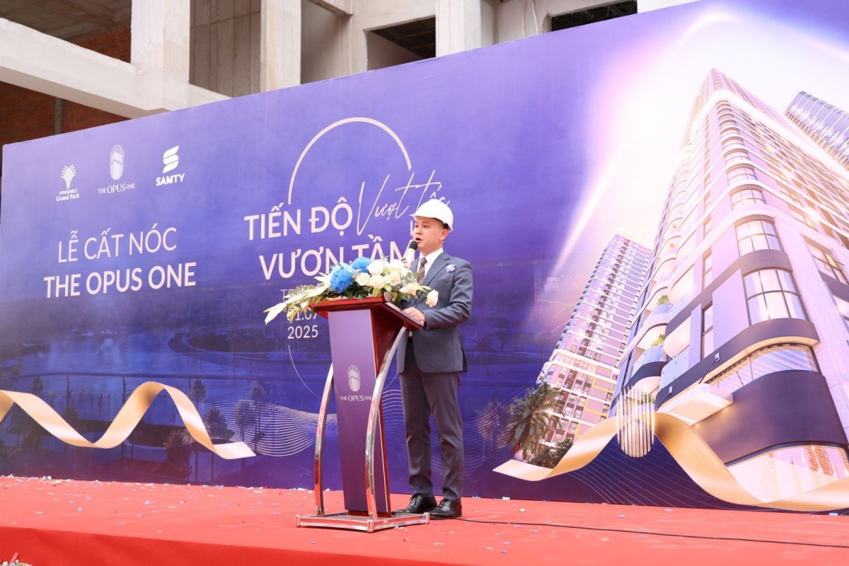Ông Nguyễn Thanh Tâm - Giám đốc Kinh doanh khu vực miền Nam, đại diện Công ty Cổ phần Vinhomes phát biểu tại sự kiện